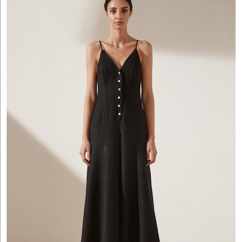 Shona Joy Aria Button Up Flated Jumpsuit